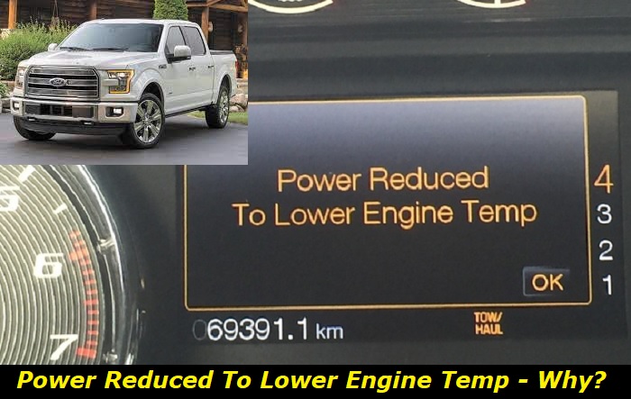power reduced to lower engine temp